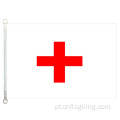 Blanc croix rouge flag 100% polyster 90 * 150CM